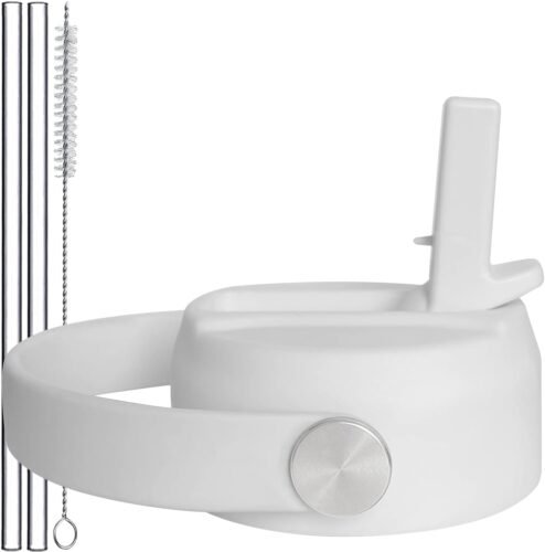 Original Replacement Lid with Straw - White